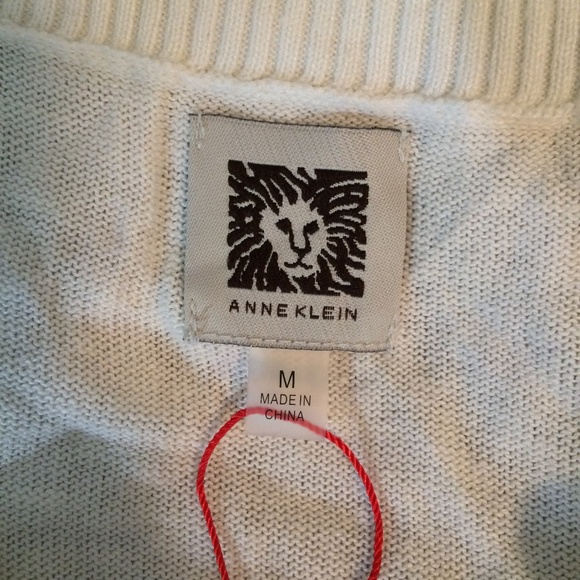 NEW Anne Klein Sleeveless Linen Blend Sweater M - Picture 3 of 7